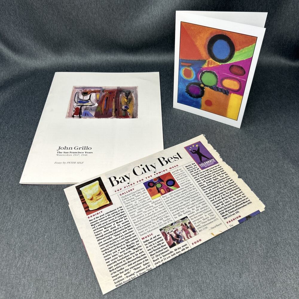 Vintage John Grillo Bundle SF Years Art Book Catalog Thirty Years Later Program